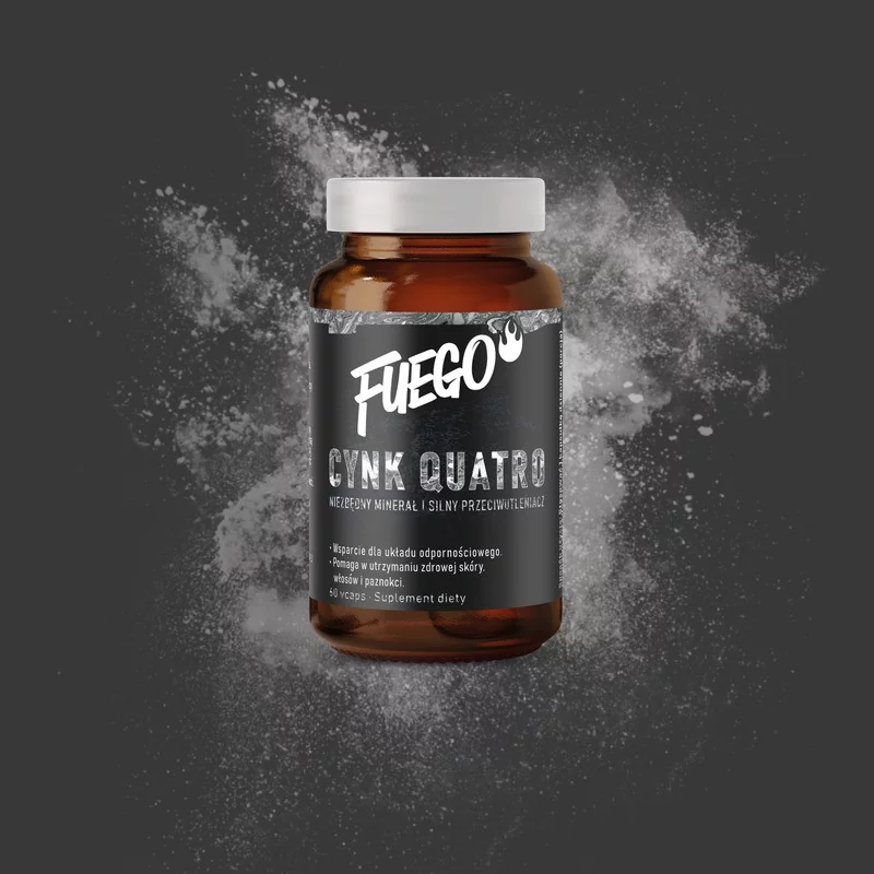 Цинк комплекс 4 форми (веганська капсула HPMC) FUEGO Zinc Quatro 15 mg 60 капсул - Зображення 2